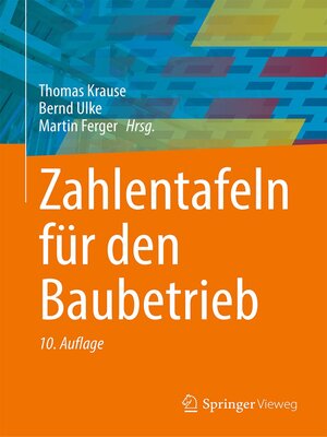 cover image of Zahlentafeln für den Baubetrieb